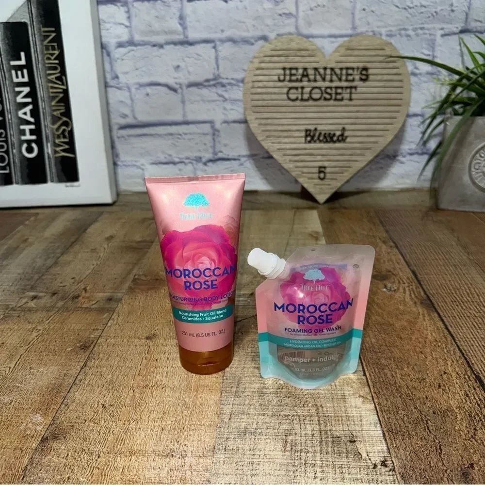 Tree Hut Moroccan Rose Moisturizing Body Lotion and shower gel